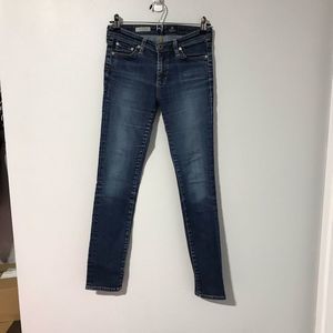 Adriano Goldschmied the Prima Mid-rise Cigarette Dark-wash Cotton Jeans Size 25